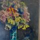 Still life with vase and bouquets of flowers