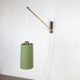 Danish brass and teak wall light, Denmark, 1960s