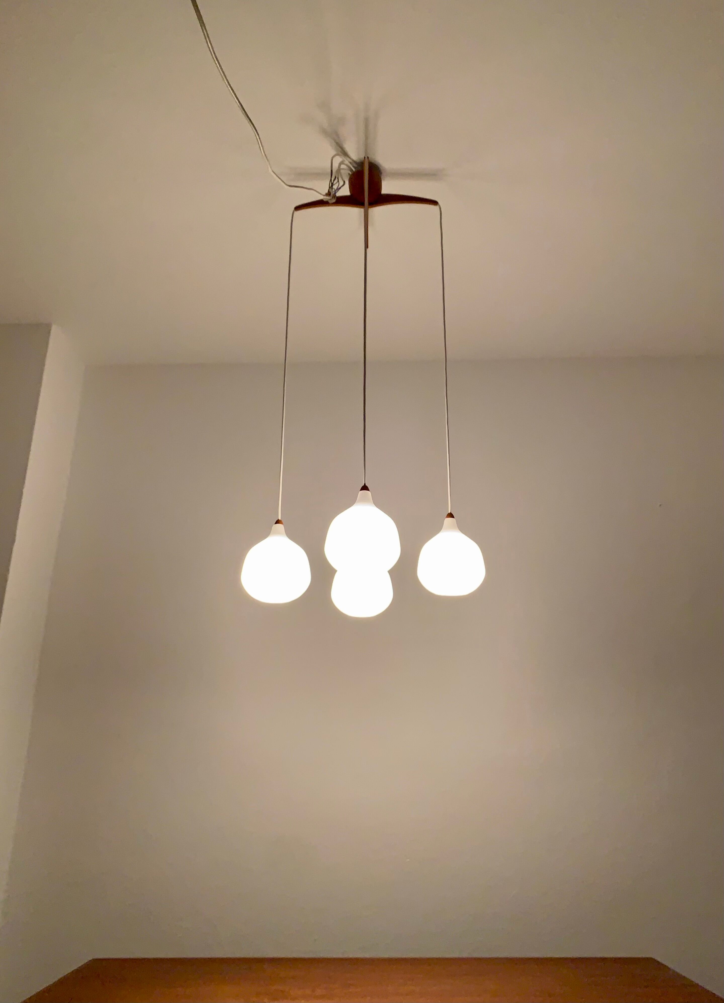Opaline Cascading Lamp by Uno and Östen Kristiansson for Luxus