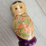 Old Russian wooden doll - USSR