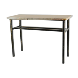 Console, art moderne, acier peint et marbre
