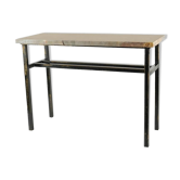 Console, modern art, painted steel and marble