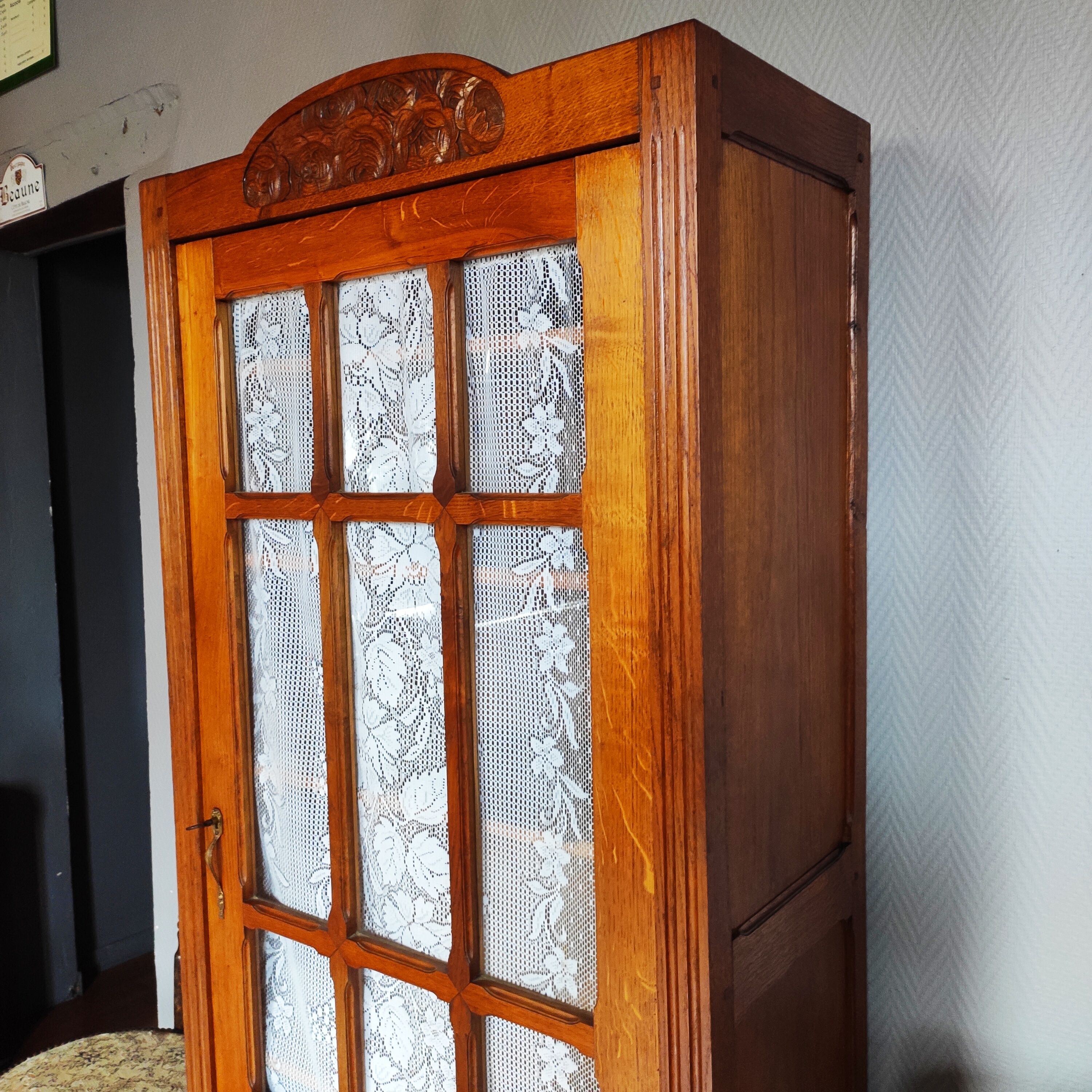 Parisian art deco oak wardrobe