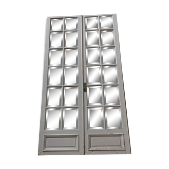 Pair of old Haussmann doors 1900/1920 with built