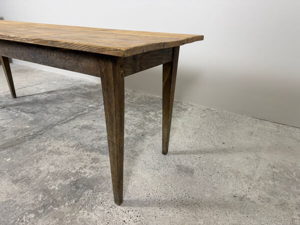 Ancienne table de ferme pieds fuseaux fin 19eme debut 20eme
