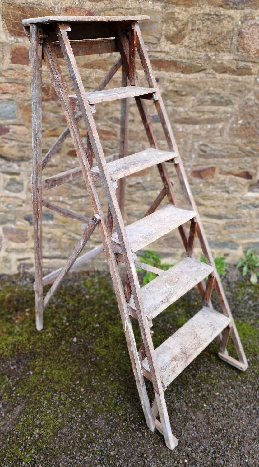 Antique wooden stepladder
