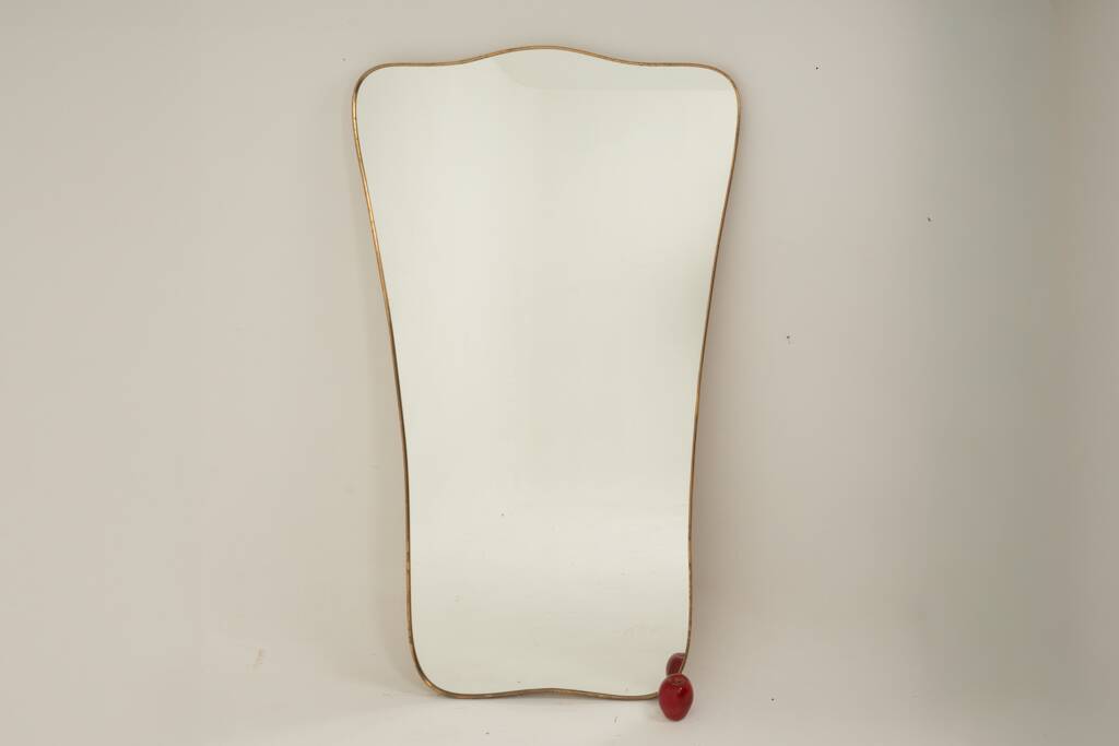 Hat-shaped mirror, in the style of Gio Ponti.