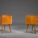 Vintage German cherry nightstands, 1960s, set of 2
