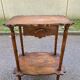 1930s Art Deco solid wood side table with drawer