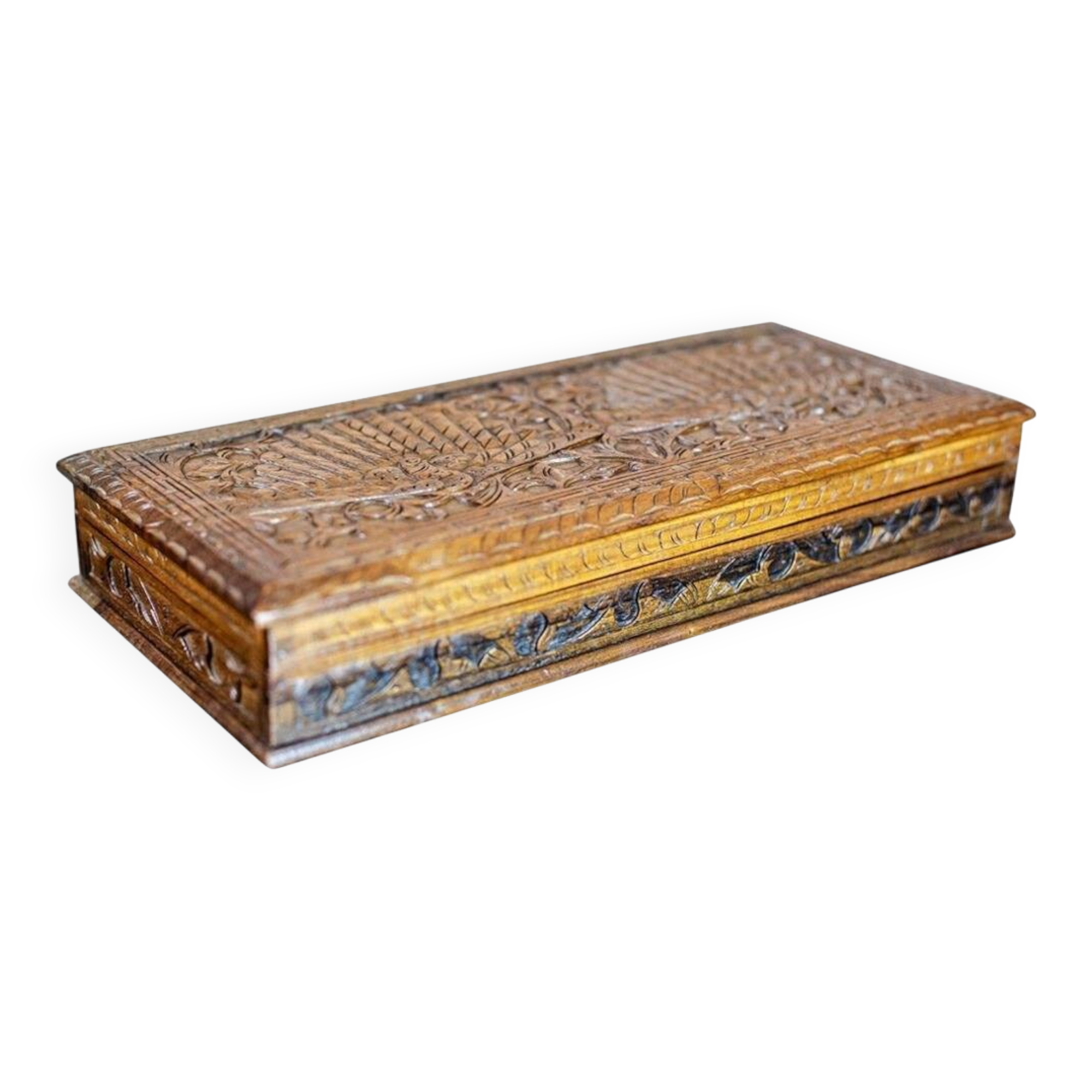 20th Century Indonesian Carved Coffret, 1930s
