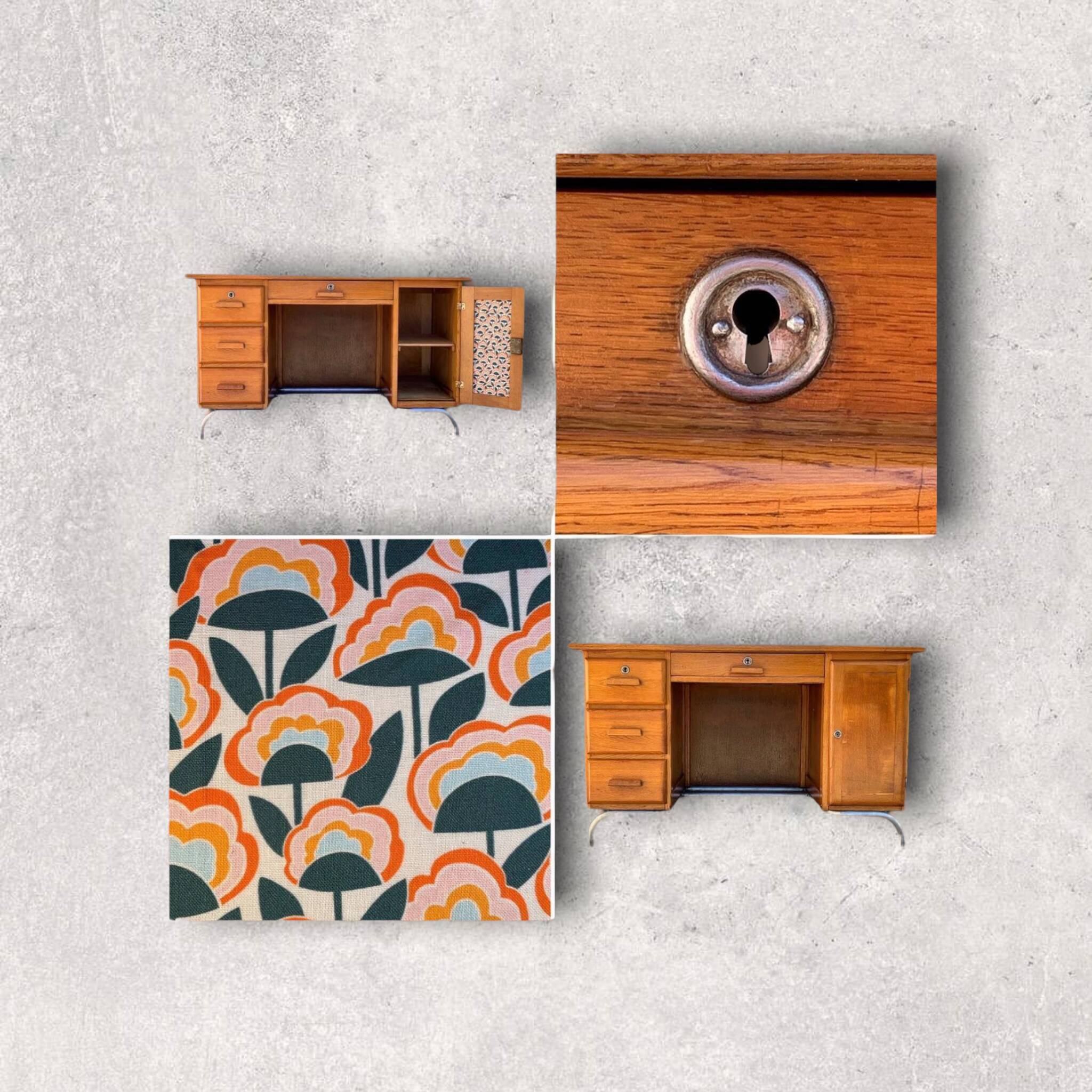 Office schoolmaster 1950 solid oak