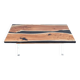 Table basse en bois et résine noire