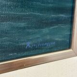 Swedish Oil on Canvas – “Sailboat at Sea”