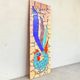Mid-century mosaic wall panel, image of a rooster