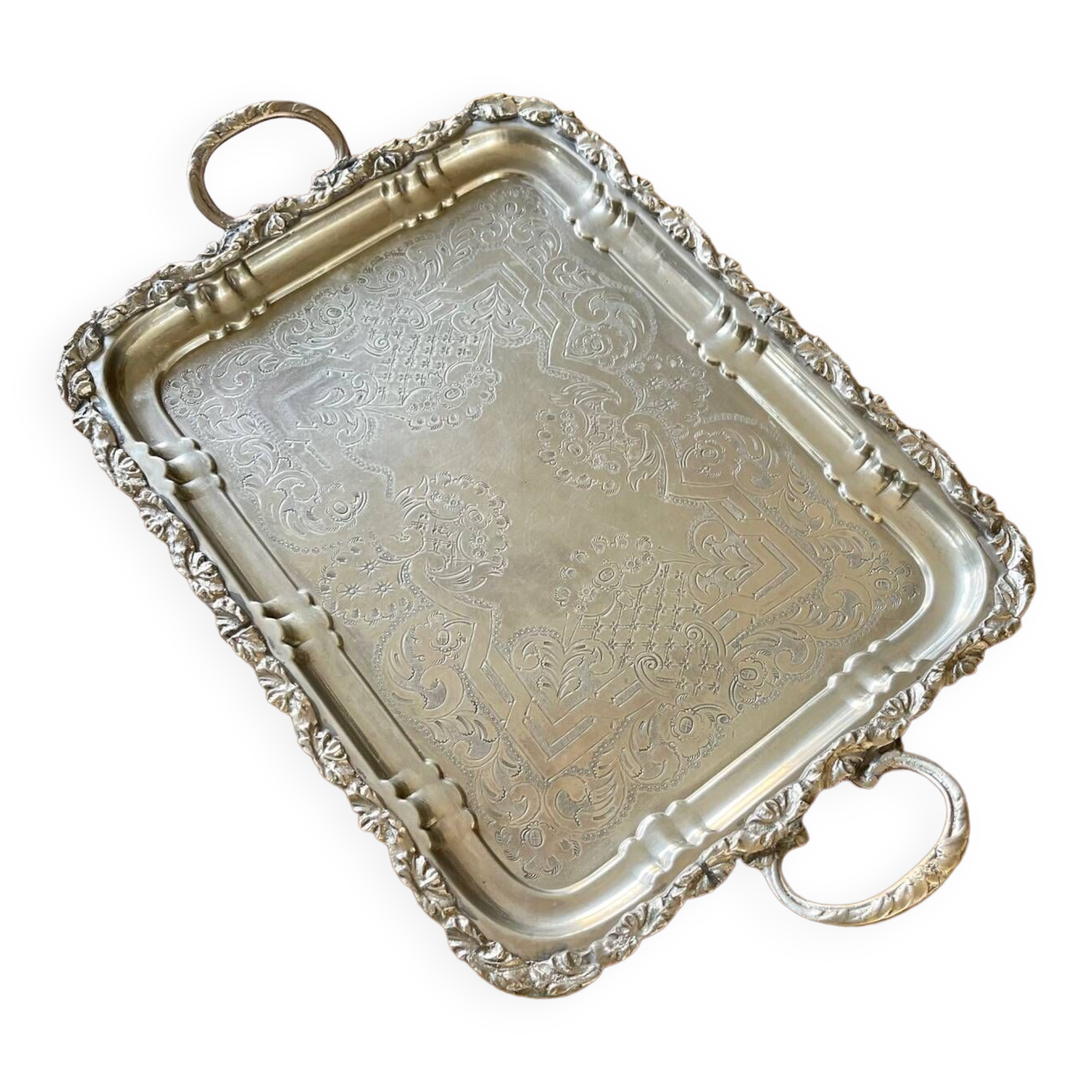 Tray on feet with handles