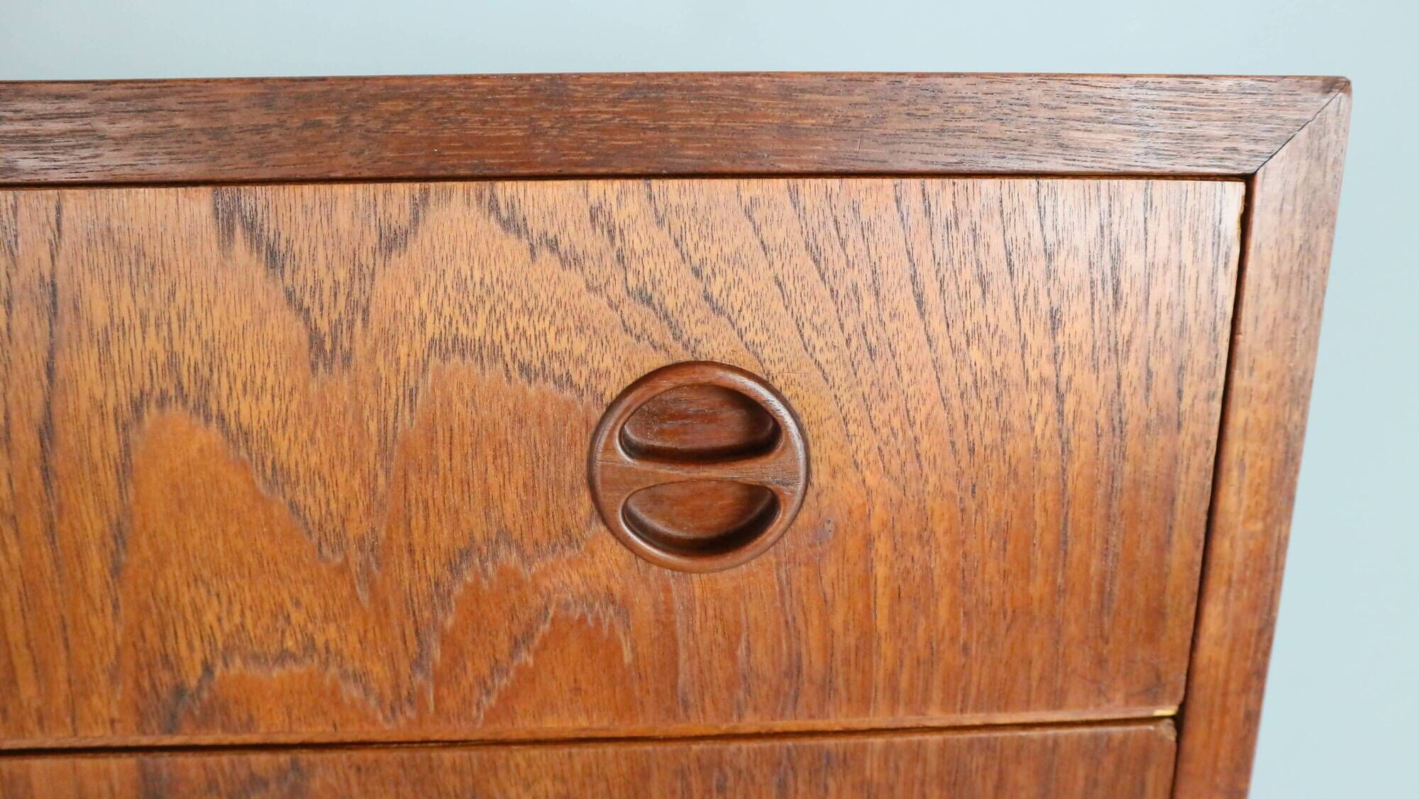 Mid-century modern Danish chest of seven drawers, tallboy in teak, 1960s