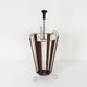 Vintage Teak and Curved Metal Umbrella Stand, 1950s