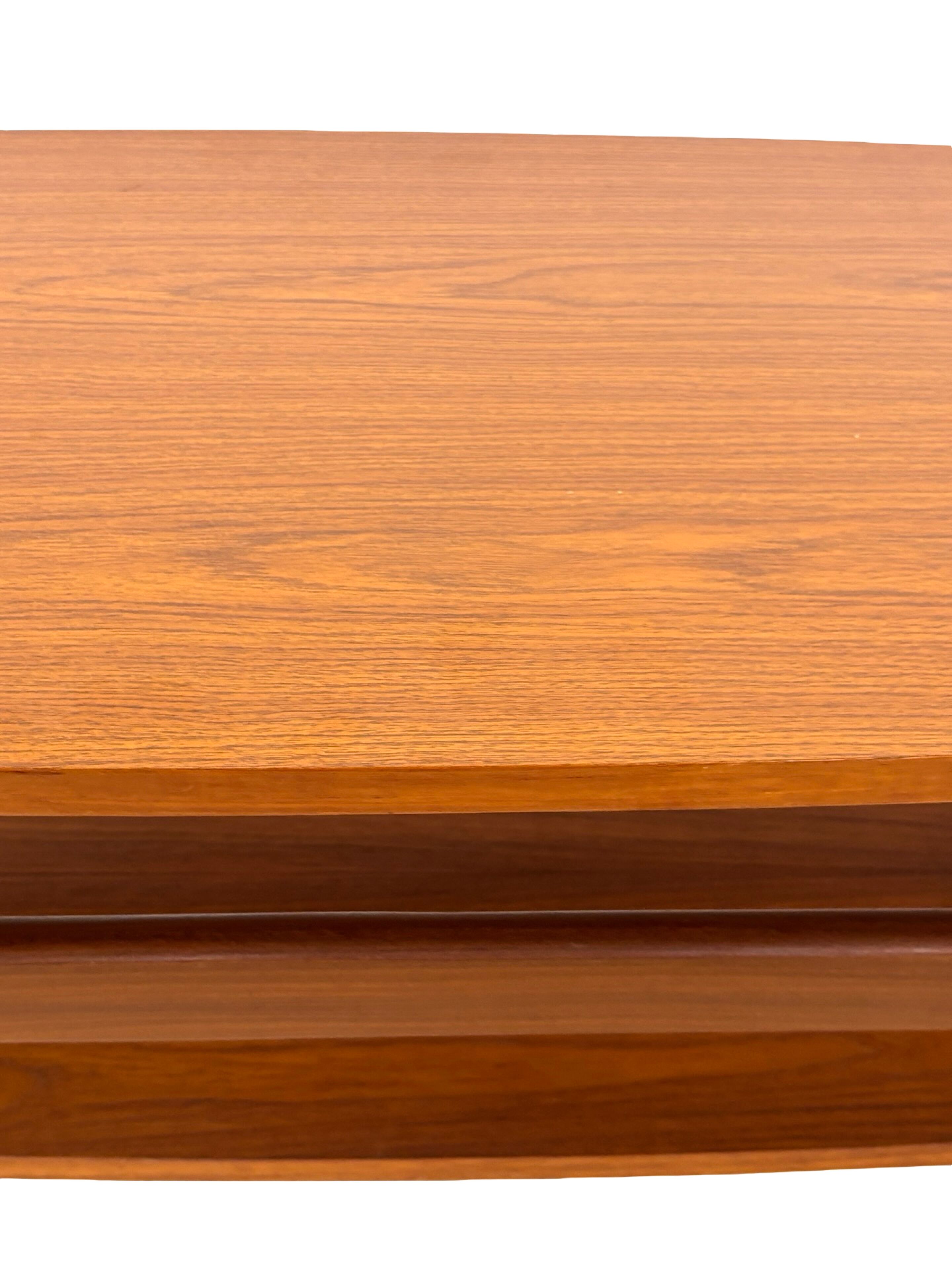 Vintage coffee table teak veneer 1960s design