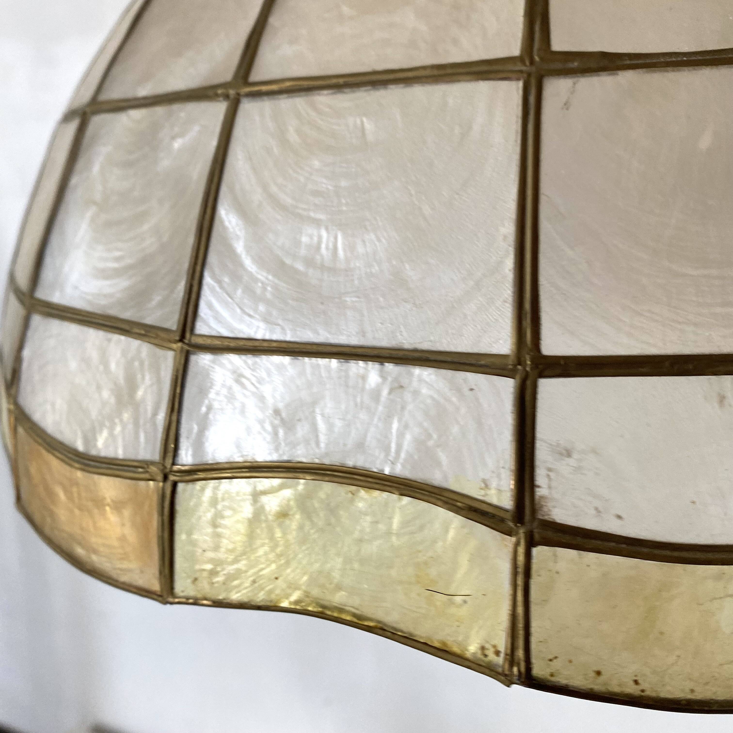 Vintage mother-of-pearl pendant light