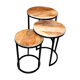 Exotic wooden bun tables (massive mango wood)