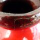 Vase rouge lave Scheurich West Germany années 1960