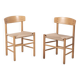 2x Børge Mogensen J39 People's Chair in Beech, 1970s Denmark