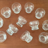 Set of 12 old small fine glasses