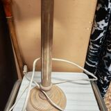 Lampe en bois et rotin