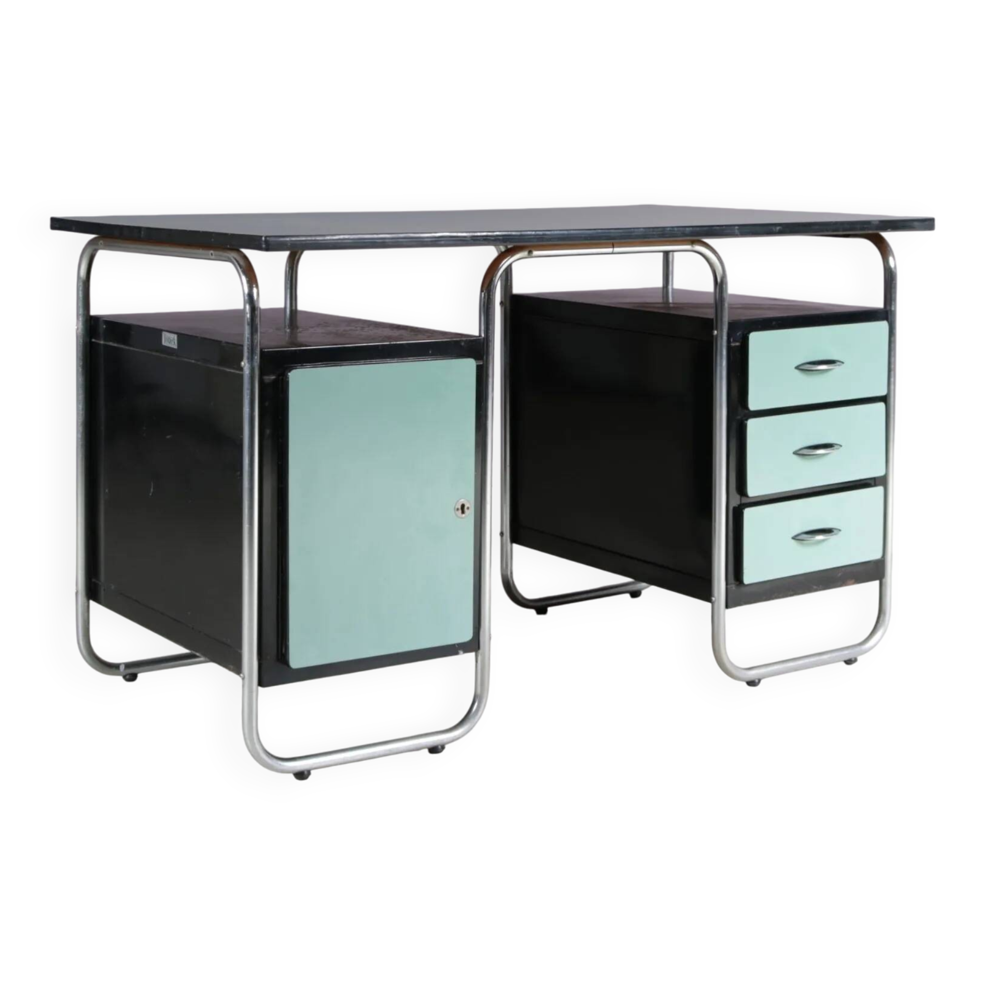 Bauhaus style desk from the 1950s by Torck, Belgium.