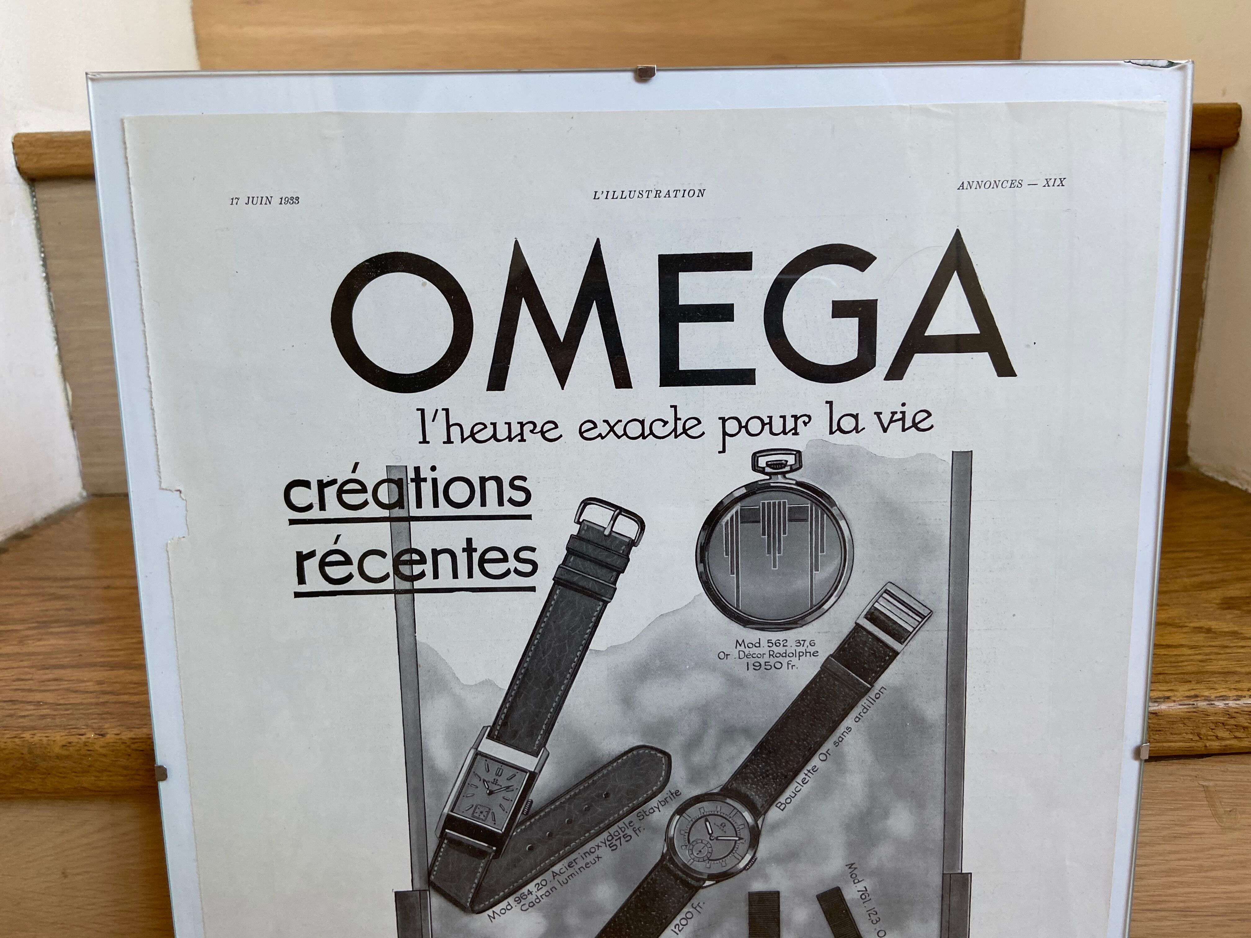 Advertising poster Omega 17 June 1933