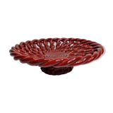 Braided glazed ceramic fruit cup, 33 cm