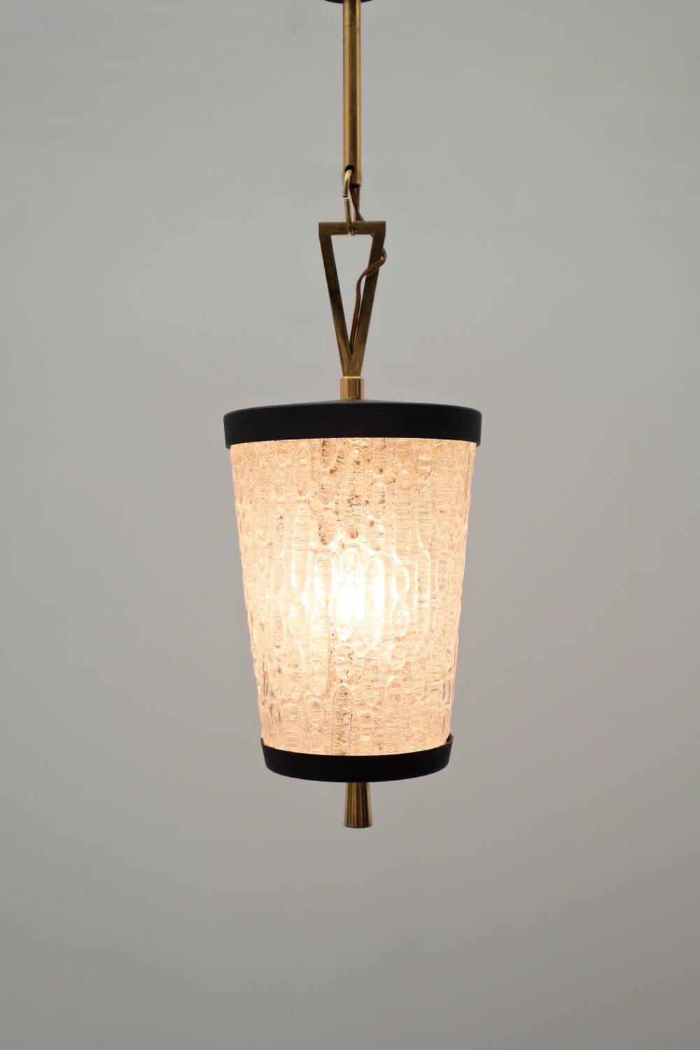 ARLUS chandelier in brass and glass, 1960