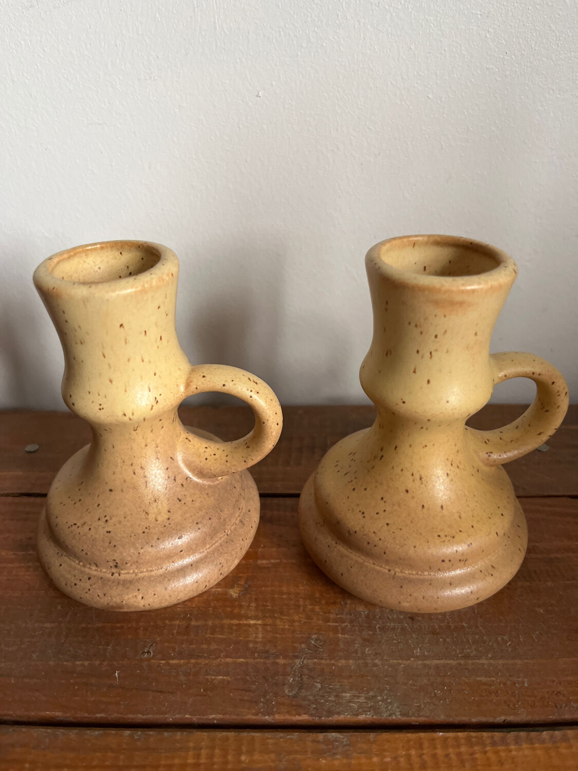 Stoneware candle holders