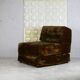 Foam and velvet heater "amber", convertible, France, circa 1970.