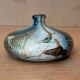 Multilayered glass vase with gold inclusions, Biot workshop, signed JM Operto