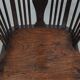 Antique English Windsor chair from the 18th century with spindled backrest
