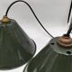 Enamelled sheet metal cone pendants
