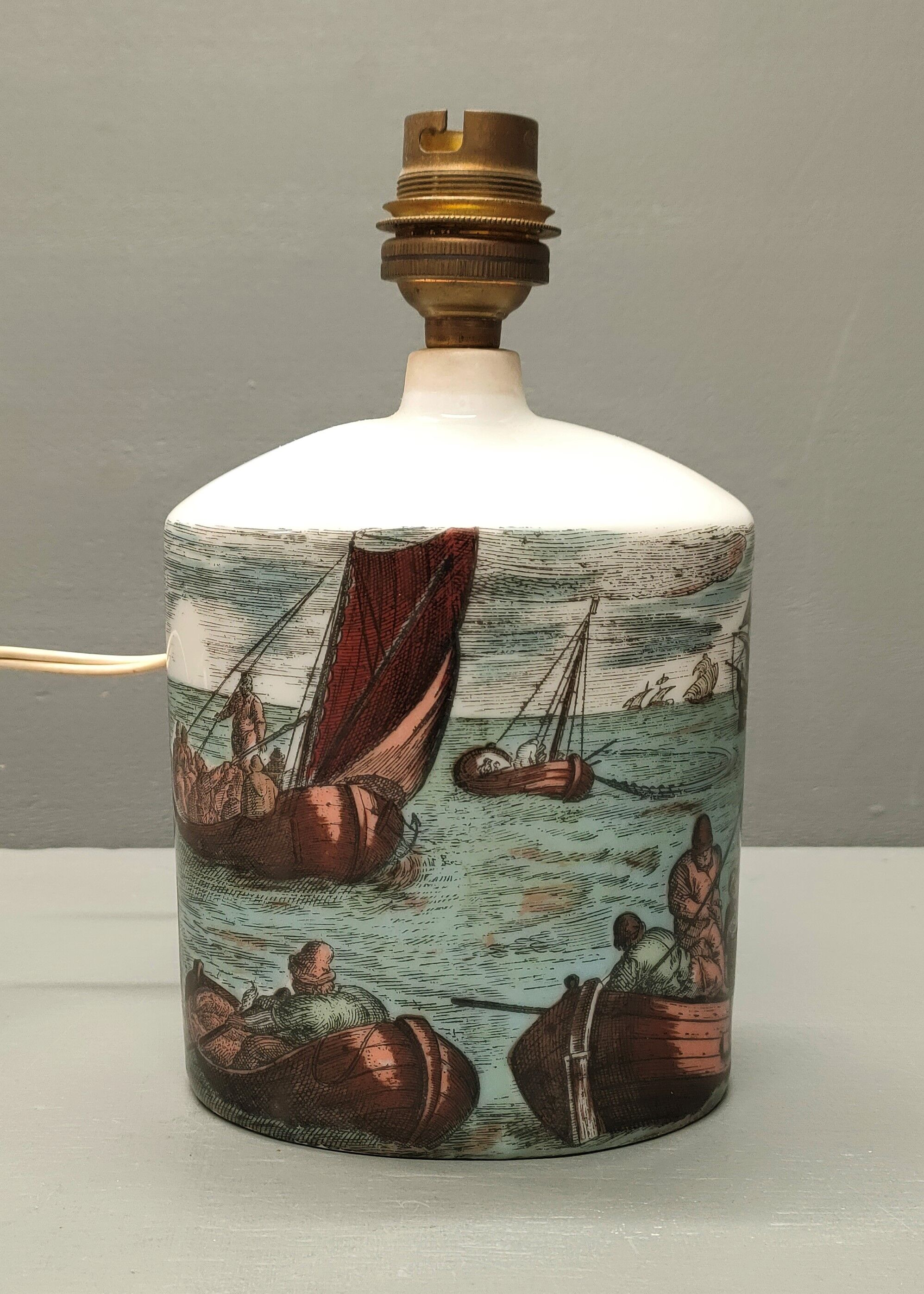 Vintage Florentine Ceramic Bedside Lamp Foot ~ 60s