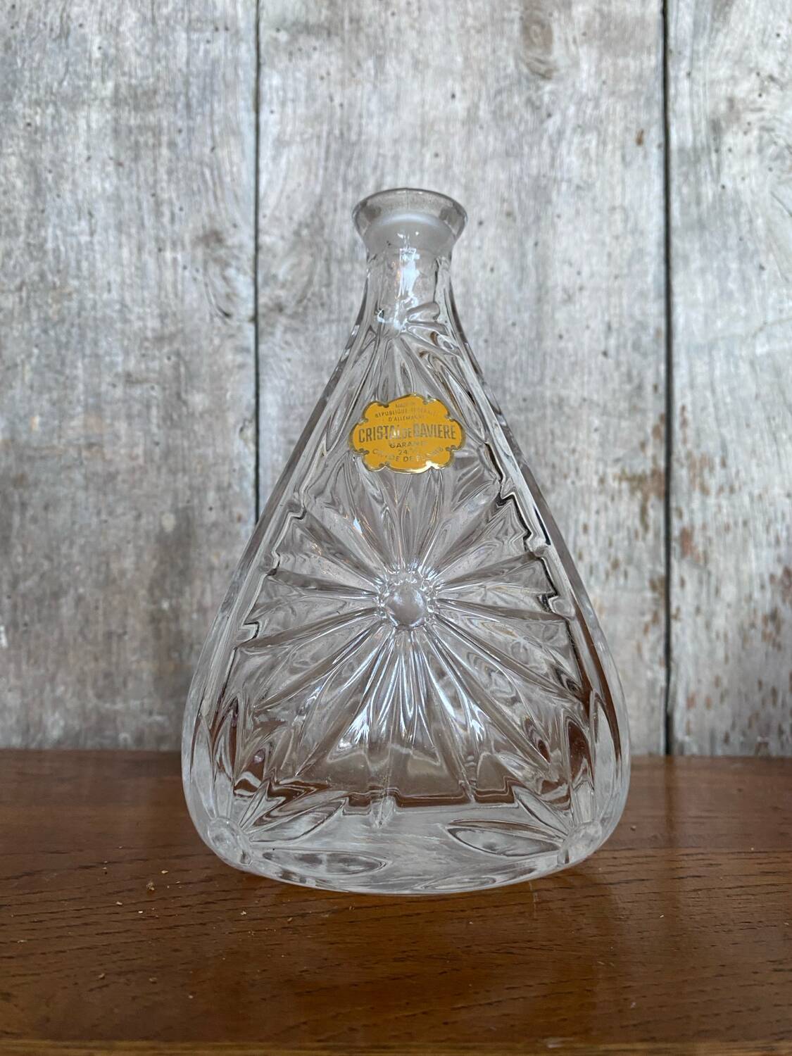 Antique Bavarian Crystal Liqueur Decanter Vintage Cut Crystal #B667