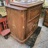 Bar cabinet with solid teak system circa 1980