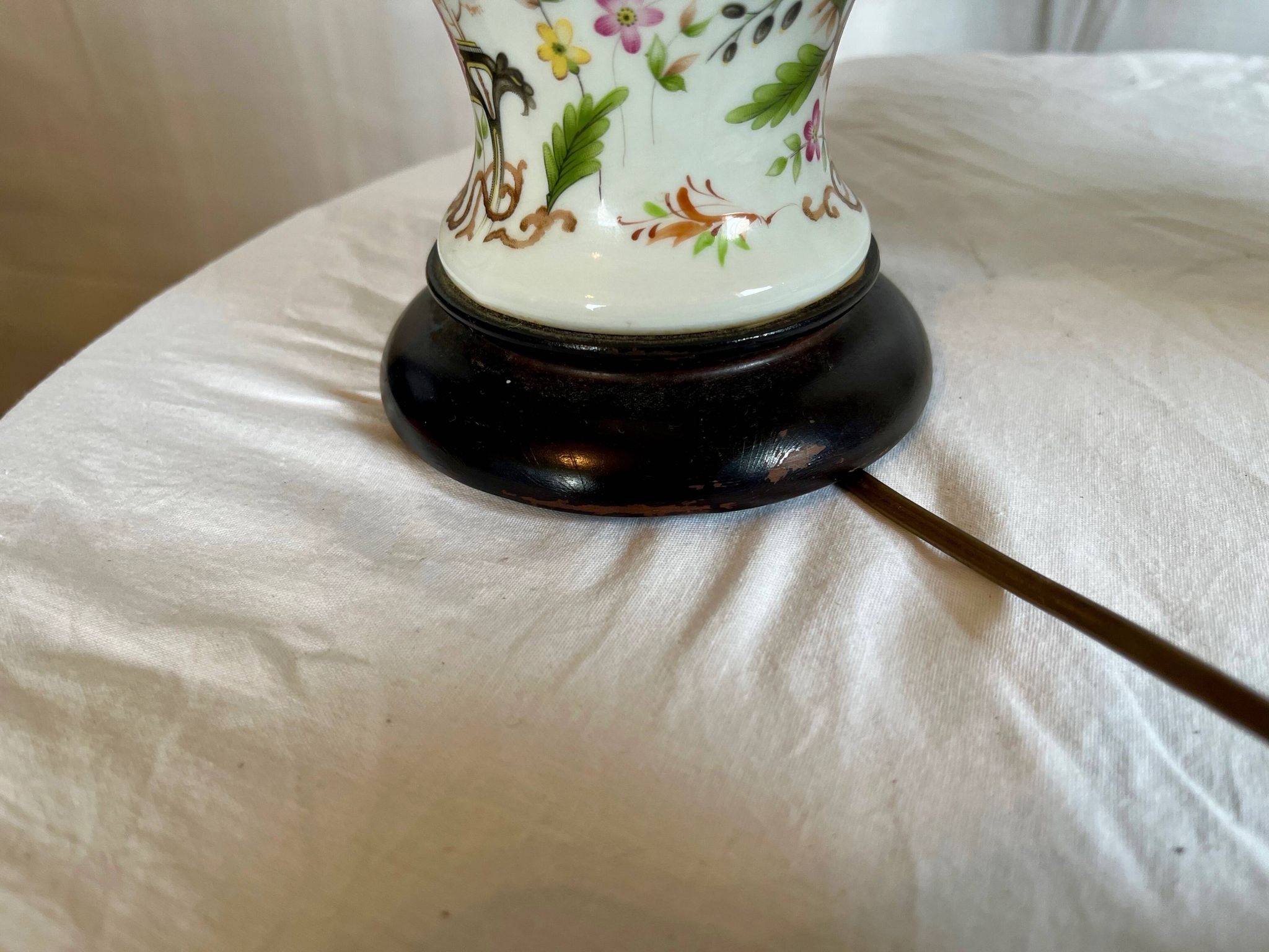Pair of vintage porcelain lamps