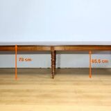 Important Community Table in Oak and Walnut – Late 19th Century