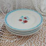 Lot 12 assiettes et plat Moulin des loups