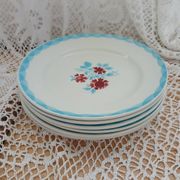 Lot of 12 Moulin des loups plates and dish