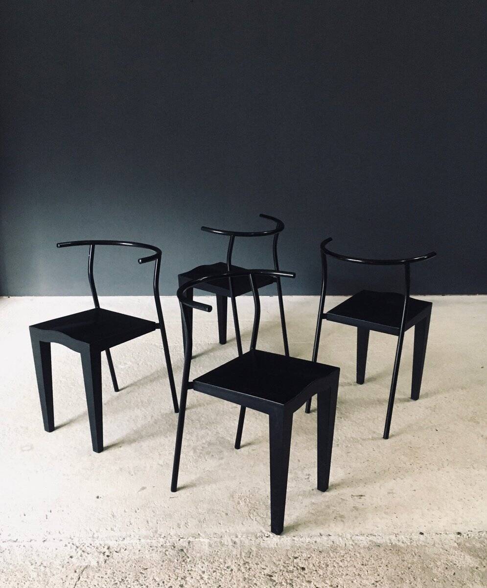 Postmodern Dr. Glob Dining Chairs by Philippe Starck for Kartell, Italy, 1980s, Set of 4