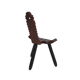 Spanish Brutalist wooden chair / stool from the 1960s