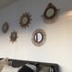 Miroir rotin en forme oeil vintage 58x60cm