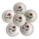 Set of 6 hollow plates Badonviller model pinks 30s