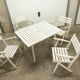 Garden furniture table and 4 armchairs 60's in its juice