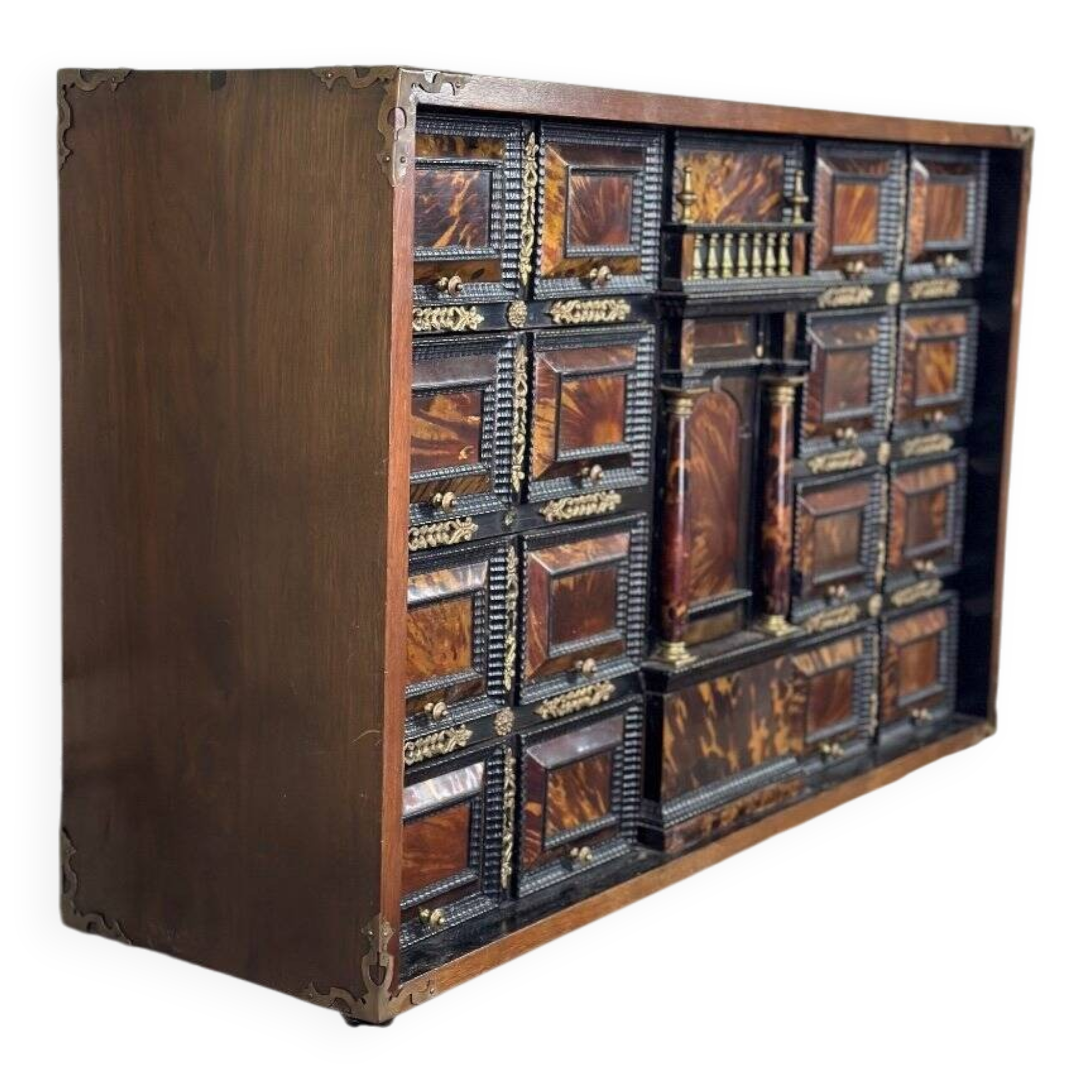 Cabinet in blackened wood and blond tortoiseshell, Italy, late 17th century